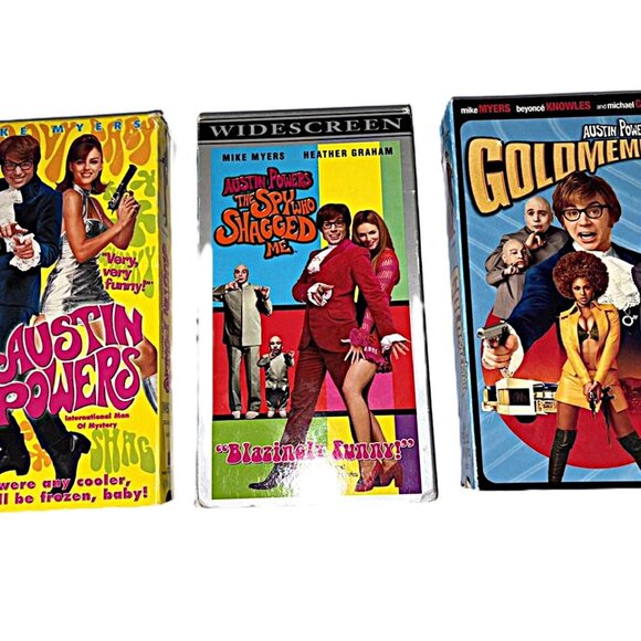 AUSTIN POWERS VHS TRILOGY Lot of 3 - Man of Mystery GOLDMEMBER Spy Shagged Me - Picture 1 of 5